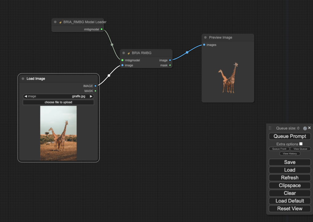 ComfyUI background image removal workflow