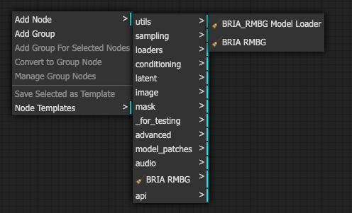 BRIA custom nodes ComfyUI workflow